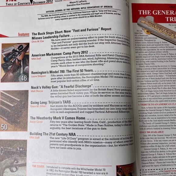 American Rifleman NRA Magazine December 2012 u Vol 160 No 12 National Rifle Asso - Picture 4 of 11